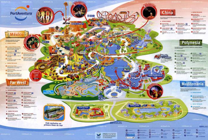 порт авентура карта парка