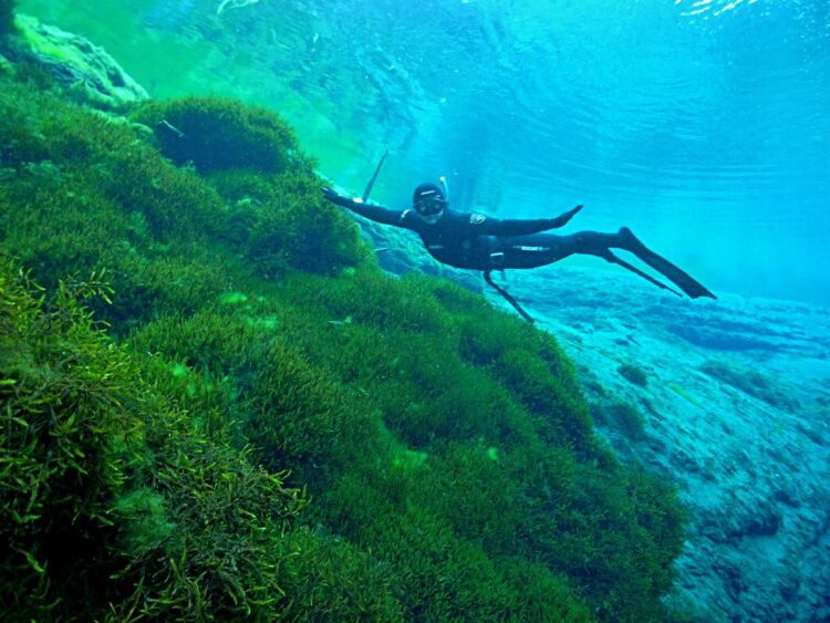 Дайвинг на голубых озерах в Казани