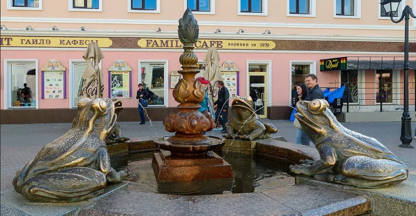 фонтан на улице баумана в казани